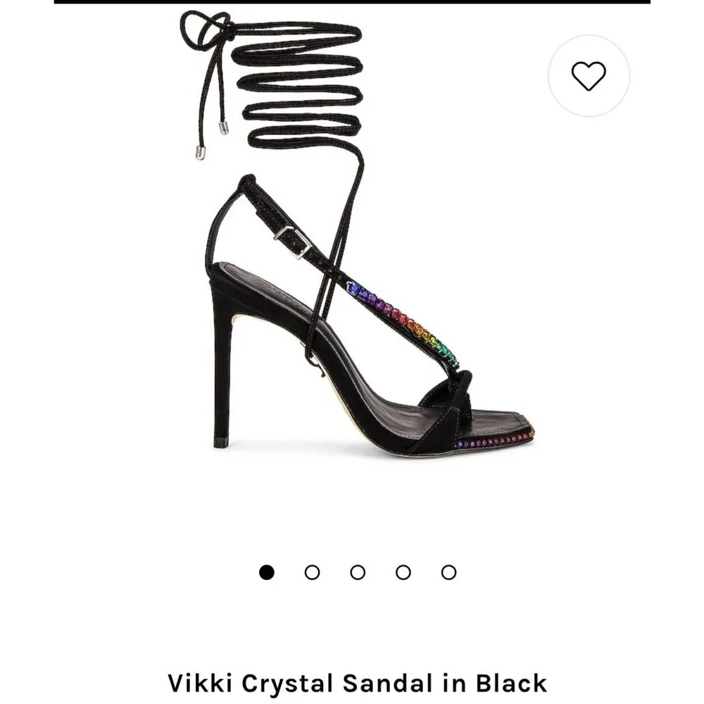 Schutz Vicki crystal leather sandals‎